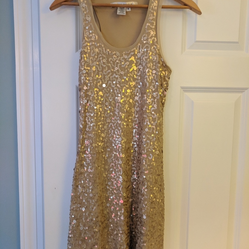 Max Studio Gold Mini Dress